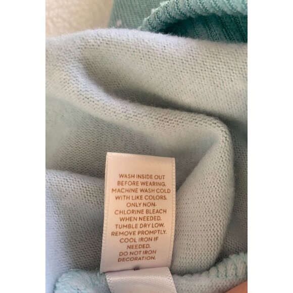 Lauren Conrad Intimates Llama Medium Blue Holiday Pullover Pajama Top Soft - Picture 8 of 8